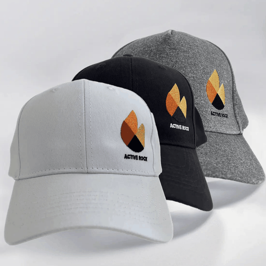active rock classic and premium grey caps bundle with logo and features